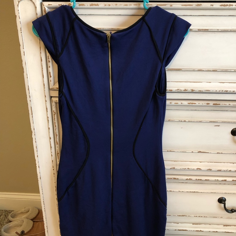 Blue dress with black edges
